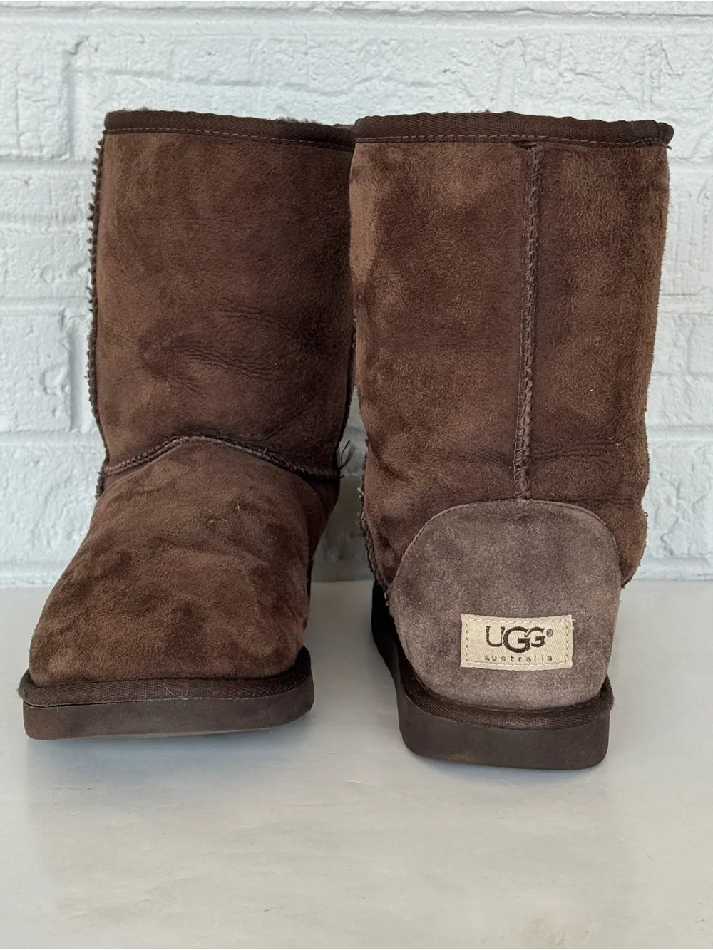 Brown Suede UGG Short Boots Women's 9